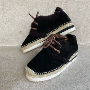 See by Chloe Shearling Fur Sheepskin Sneaker